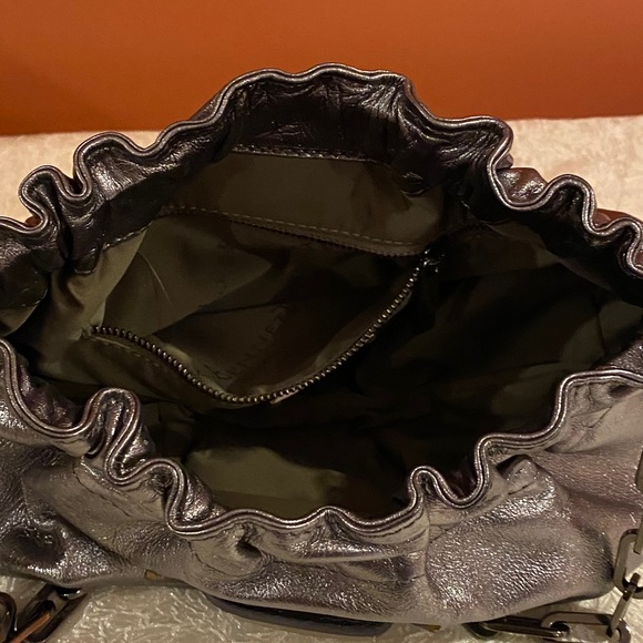 L.K.Bennett London Silver Handbag EUC - Picture 8 of 9